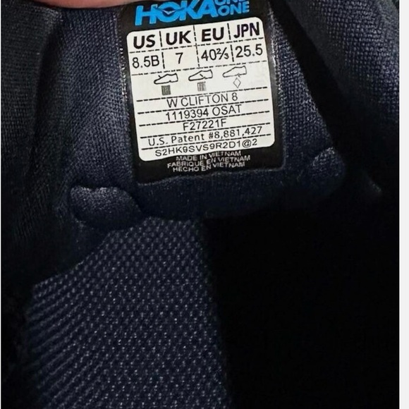 Hoka Clifton 8 Women's Running Shoes - 8.5B Blue and Teal - Picture 8 of 8